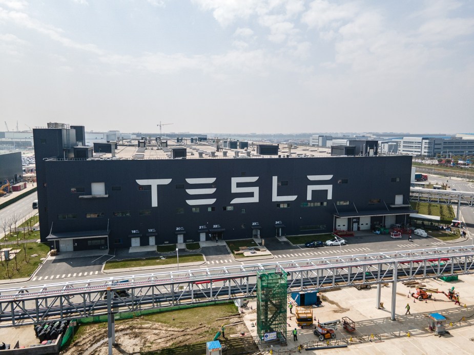 The Tesla Gigafactory in Shanghai, China makes Teslas like the banned cars.