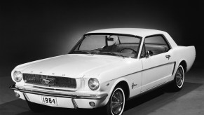 The Ford Mustang, like this 1965 model, took its name from a famous WWII fighter plane.