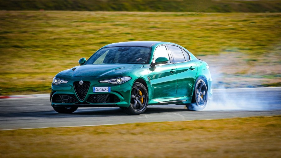 the 2020 alfa romeo quadrifoglio, a sporty sedan that is the fastest alfa romeo