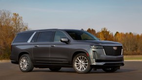 2021 diesel Cadillac Escalade in silver