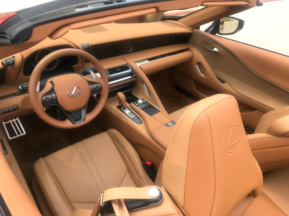 2021 Lexus LC 500 front interior space