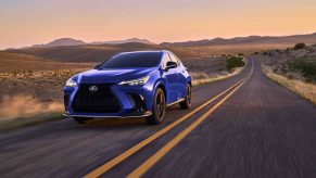 2022 Lexus NX powertrain 450h driving in the desert