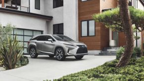 A gray Lexus RX350Lin a driveway