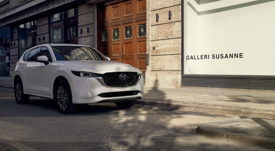 2022 Mazda CX-5 Turbo in white.