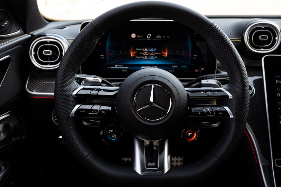 2022 Mercedes-Benz C-Class steering wheel