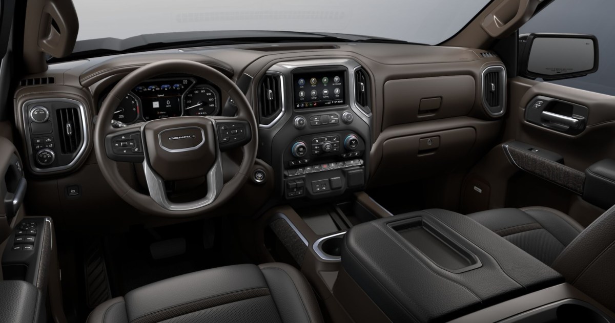 GMC Denali interior in brown 