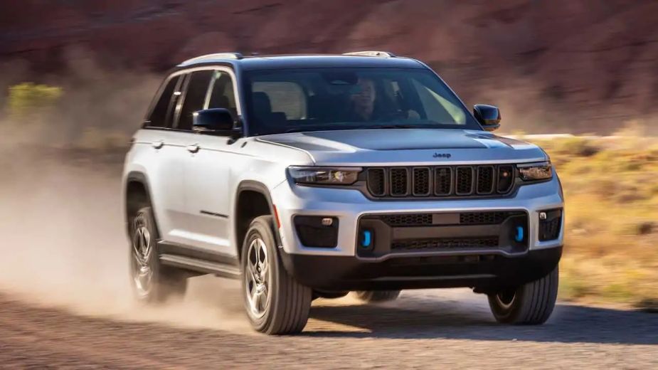 The 2022 Jeep Grand Cherokee 4xe Trailhawk off-roading 