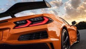 Rear view of the 2023 Chevrolet Corvette Z06