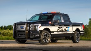 The 2023 Ford F-150 Lightning Pro Special Service Vehicle (SSV) as shown here