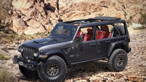 2023 Jeep Wrangler off-roading in dirt