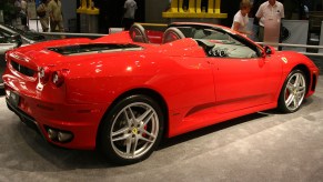 Ferrari F430 Spyder at Miami Auto Show, one of five collector cars Hagerty says is losing value