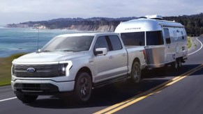 Ford F-150 Lightning Towing a Trailer