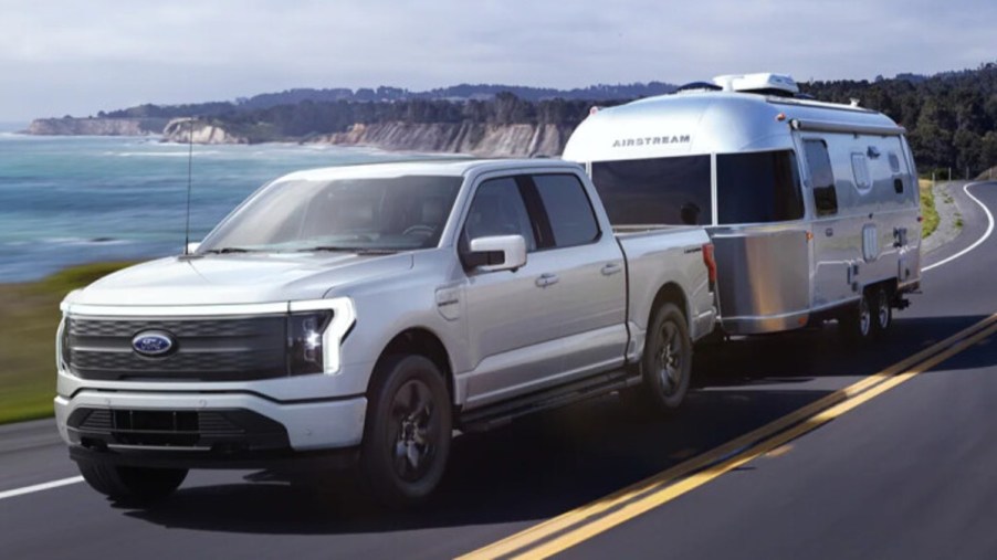 Ford F-150 Lightning Towing a Trailer