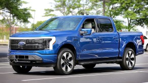 A blue Ford Lightning.