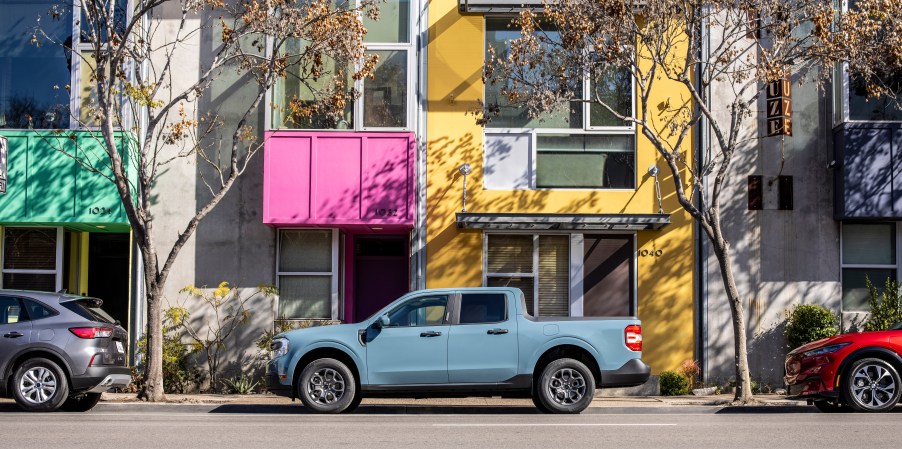 2022 Ford Maverick in blue