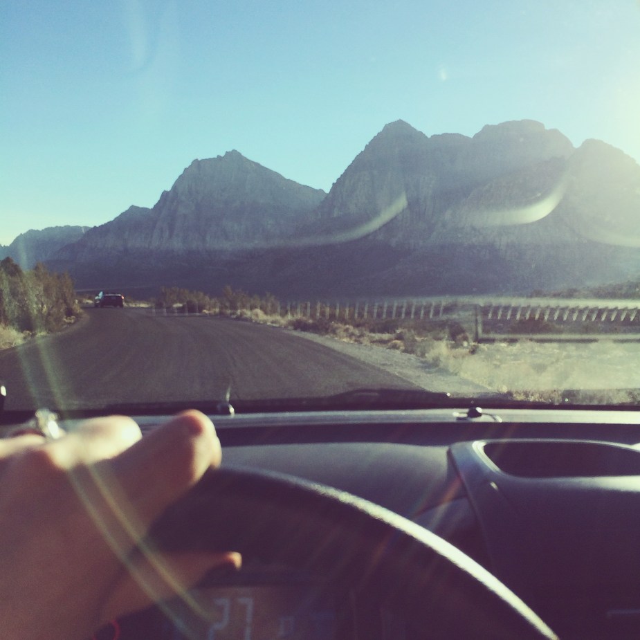 The sun on a windshield in the summer heat. 