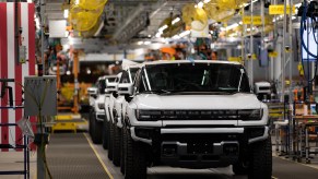 Hummer EV production line.