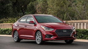 red Hyundai Accent