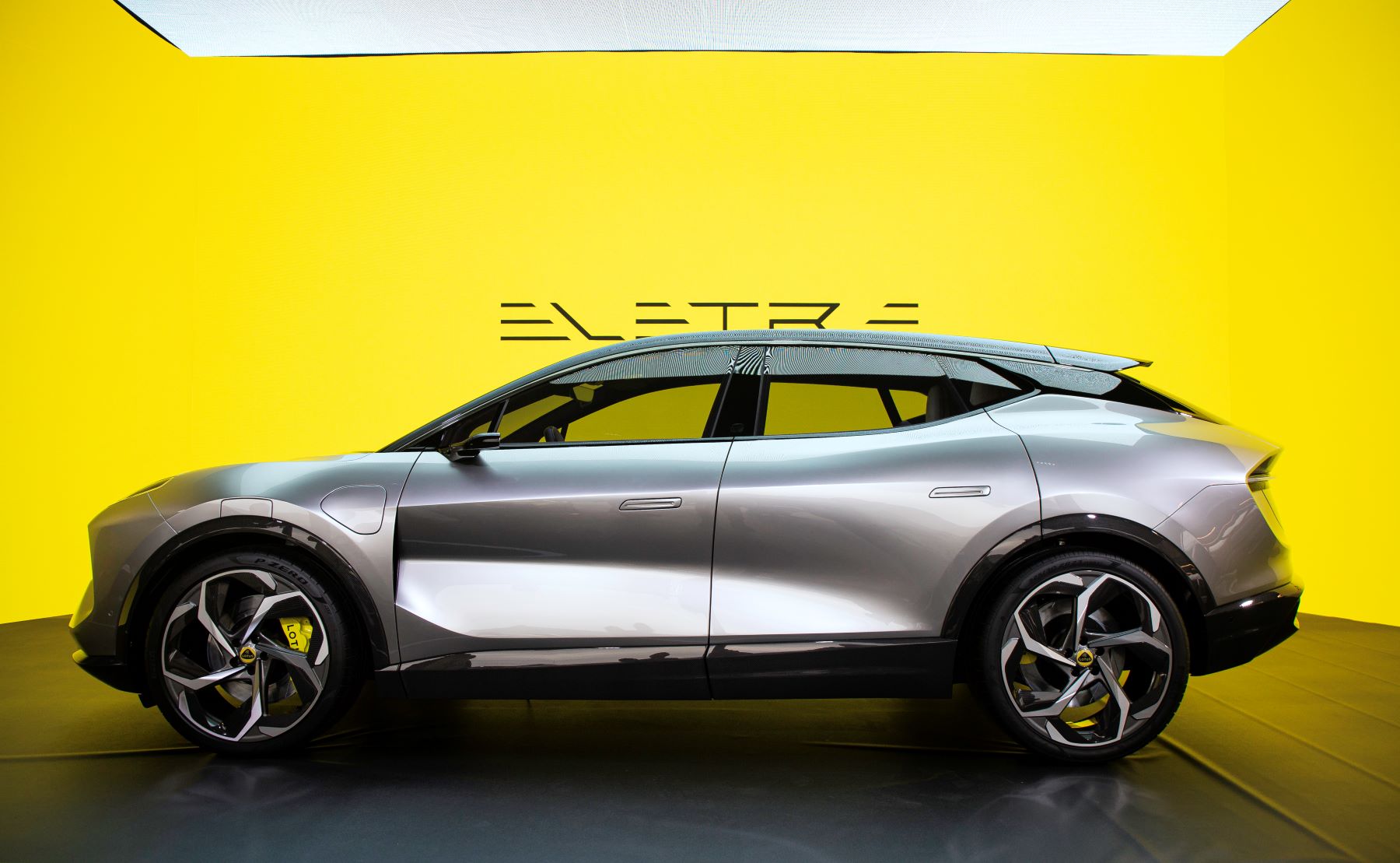 A display of the Lotus Eletre seen at the Goodwood Festival of Speed 2022 in Chichester, England