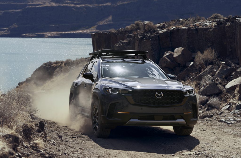 A mazda CX-50 in the dirt