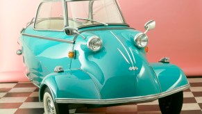 The weirdest car in Elvis' collection was the Messerschmitt KR200, here in teal.