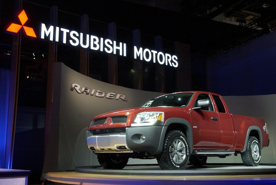 A Mitsubishi truck, the Mitsubishi Raider