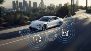 the porsche taycan is receiving a huge software update to make it more modern