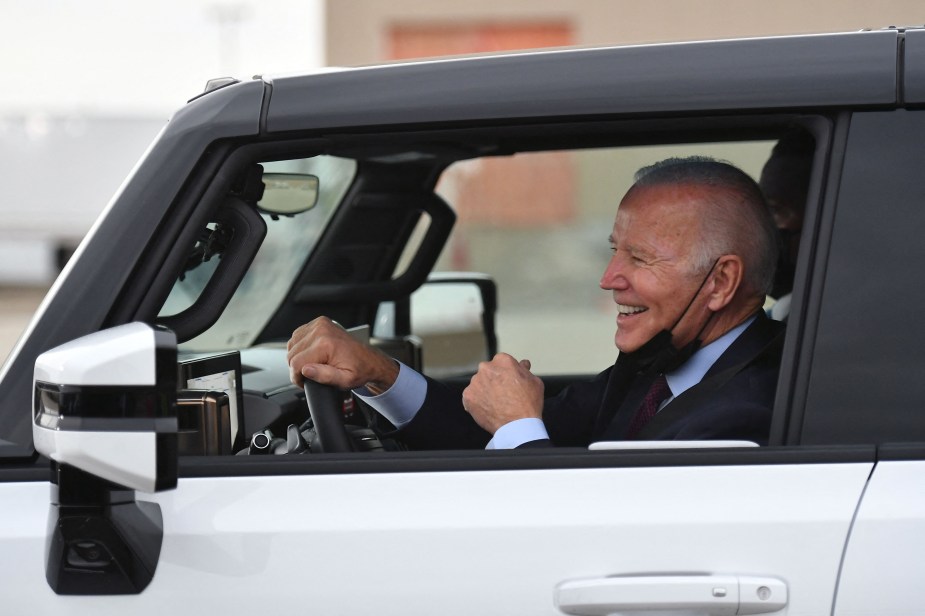 President Biden in Hummer