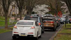 School pickup and drop-off line