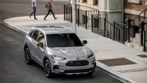 silver 2023 Hond aHR-V parked on a street