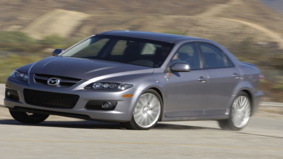 a silver 2007 mazdaspeed6, a sports sedan that is a fast mazda