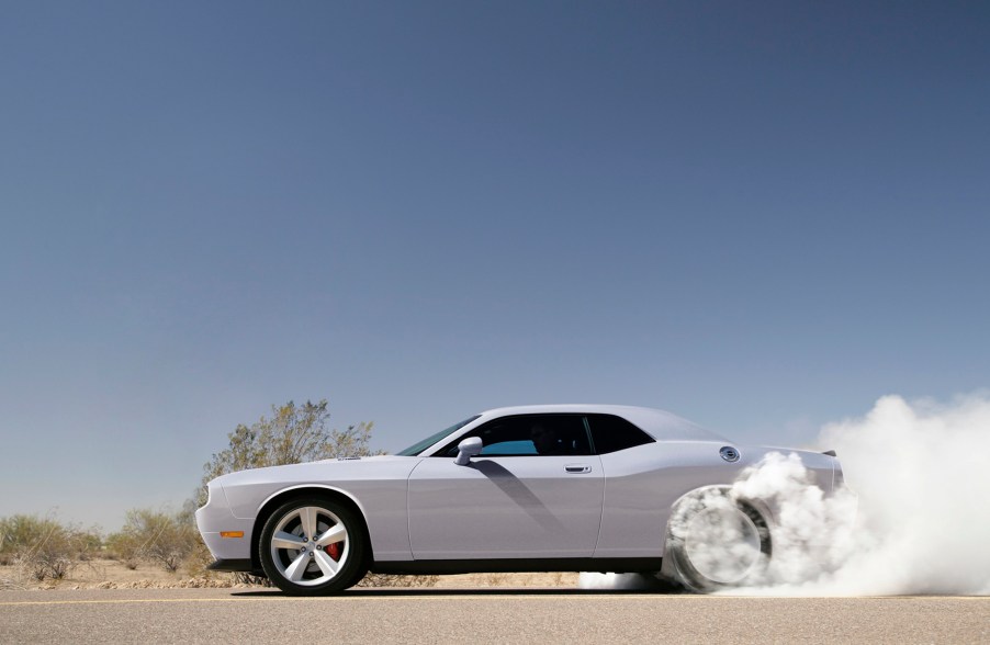 The Dodge Challenger SRT8 weighed a lot and is heavy compared to a Mustang GT of the day.