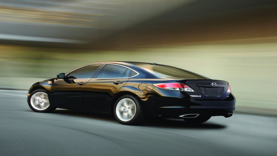 a black 2009 mazda6, a midsize sedan that was ready to perform