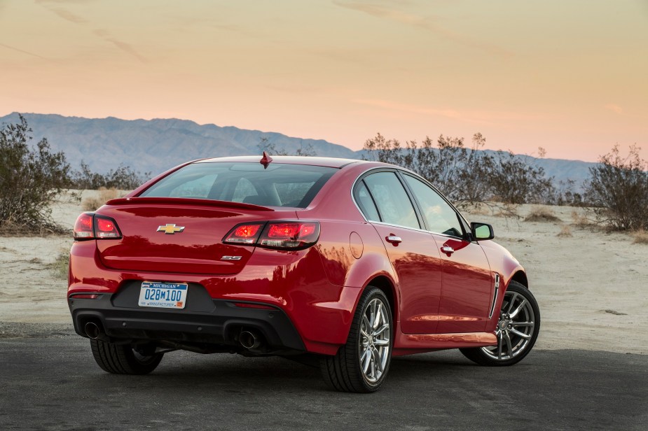 The SS has simple lines, making it more of sleeper than Dodge sedans like the Charger SRT8.