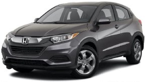 A gray 2022 Honda HR-V against a white background.