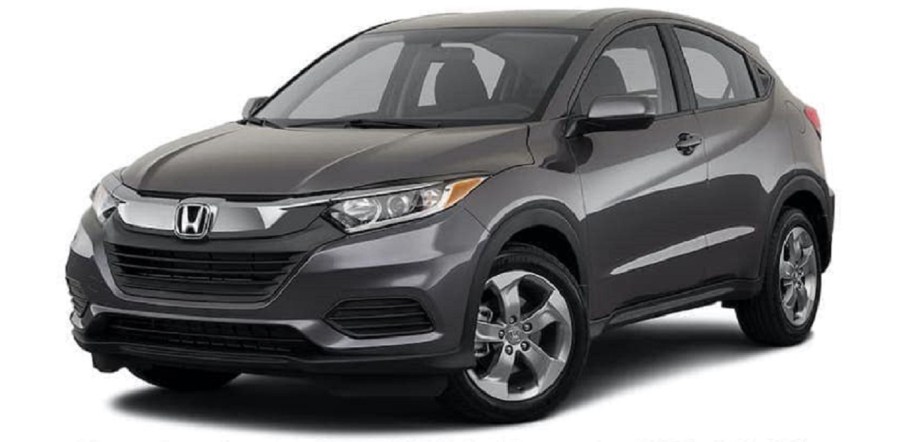 A gray 2022 Honda HR-V against a white background.