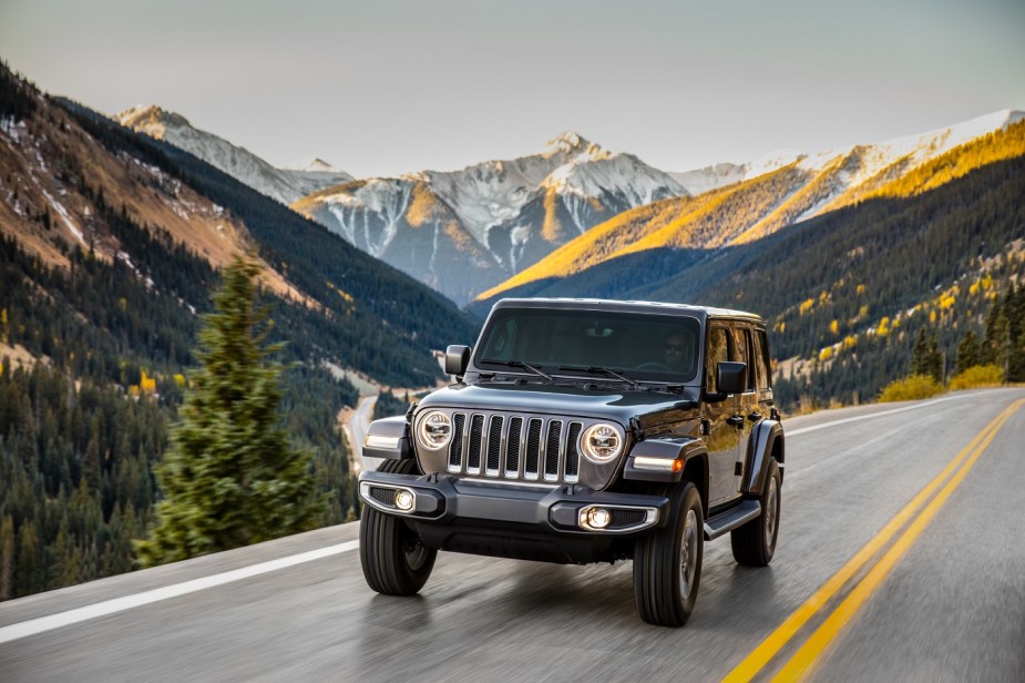 2022 Jeep Wrangler on a road