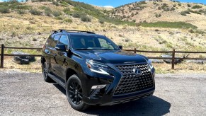 The 2022 Lexus GX 460 parked near a mountain.