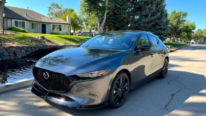 A front view of the 2022 Mazda3 Turbo.