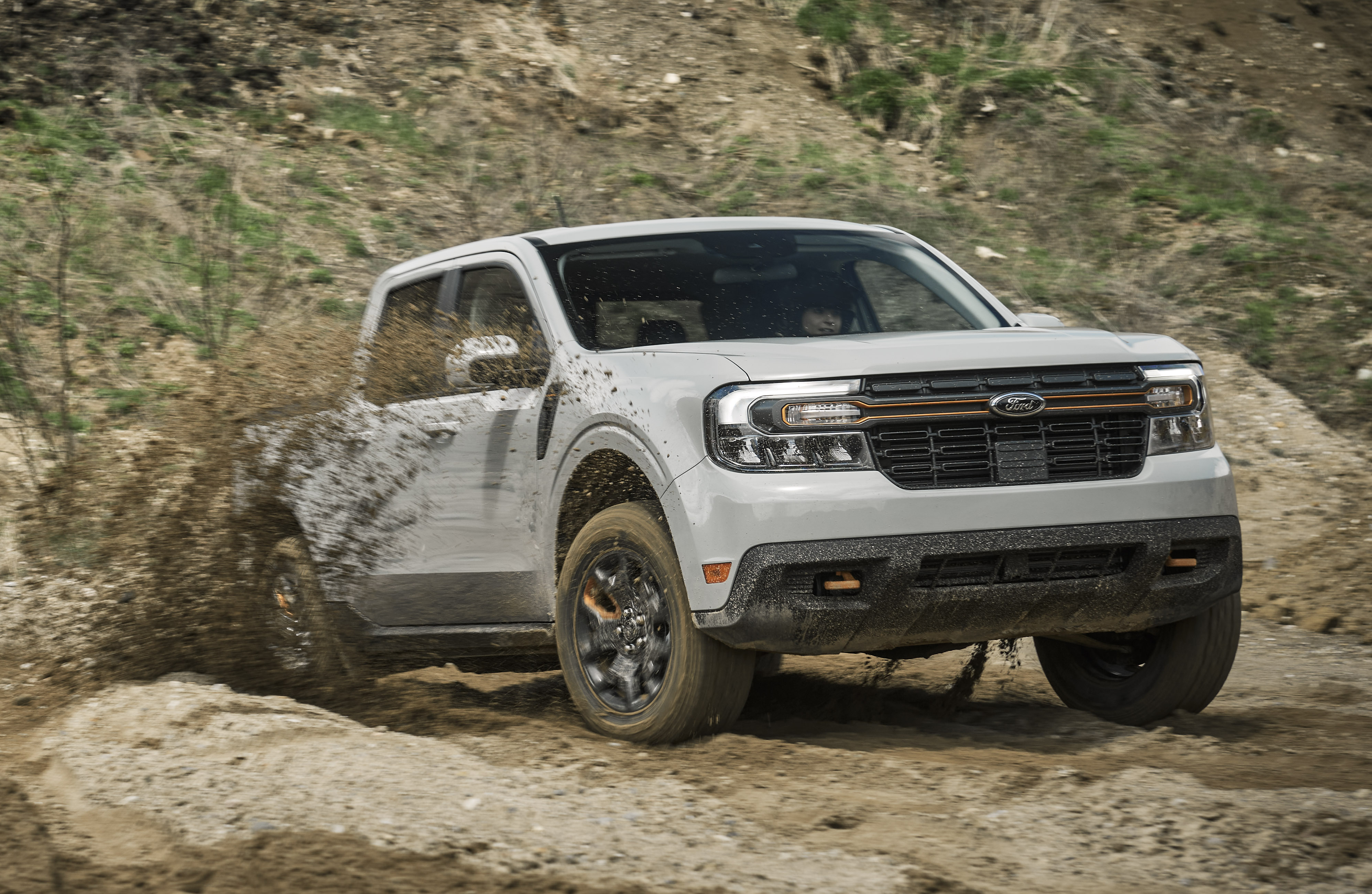 The 2023 Ford Maverick Tremor Off-Road package at work