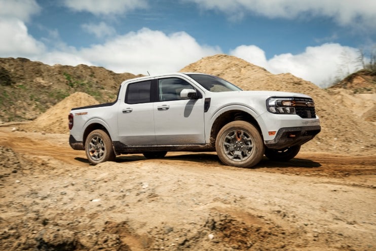 A 2023 Ford Maverick Tremor shows off its capability.