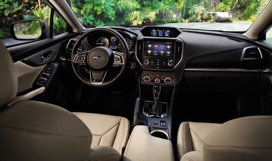 An interior shot of the 2022 Impreza