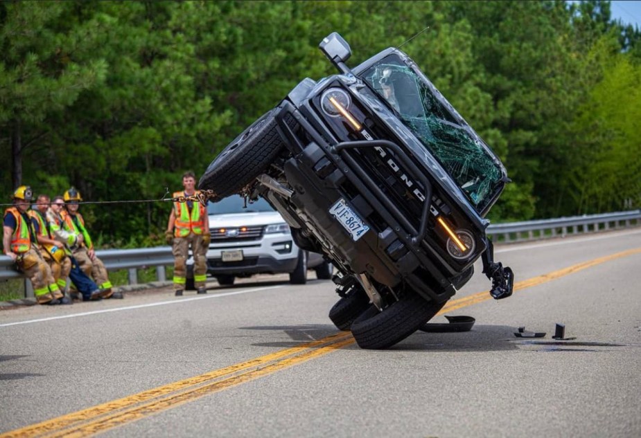 Ford Bronco rollover 