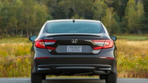 The rear of a 2020 Honda Accord Hybrid sedan