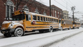 School buses | Tayfun Coskun/Anadolu Agency via Getty Images