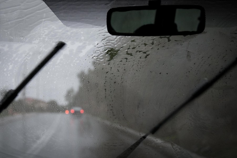 A set of windshield wipers blades, which could make you wonder how windshield wipers can affect EV driving range.