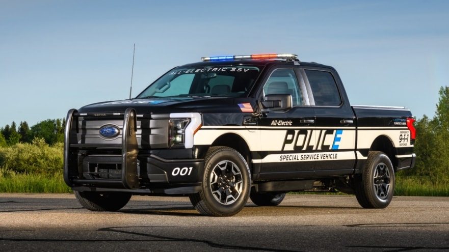 F-150 Lightning in police livery