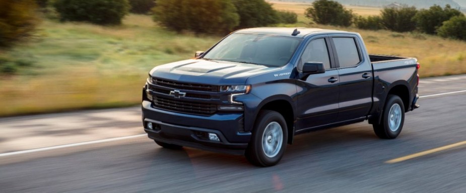 A black 2021 Chevy Silverado in black on a road was sold as the LTD. 