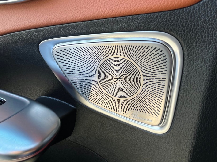 The Burmester tweeter on the 2022 Mercedes-Benz C 300.