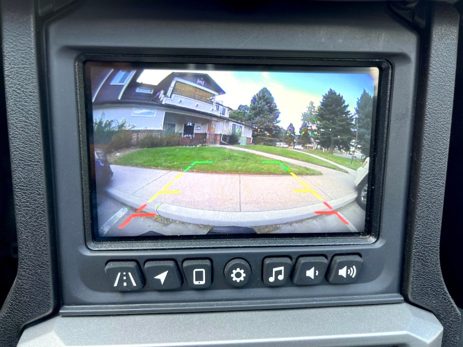 A view of the backup camera on the Slingshot SL.